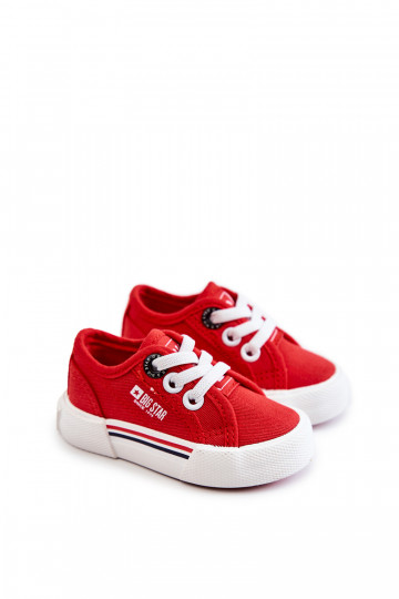 Platte kinderschoenen Big Star JJ374162 rode kleur 2
