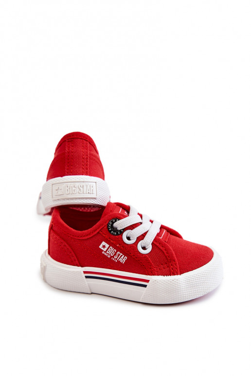 Platte kinderschoenen Big Star JJ374162 rode kleur Platte kinderschoenen Big Star JJ374162 rode kleur
