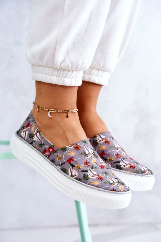 Sneakers Slip On Memory Foam Big Star JJ276015 grijze kleur