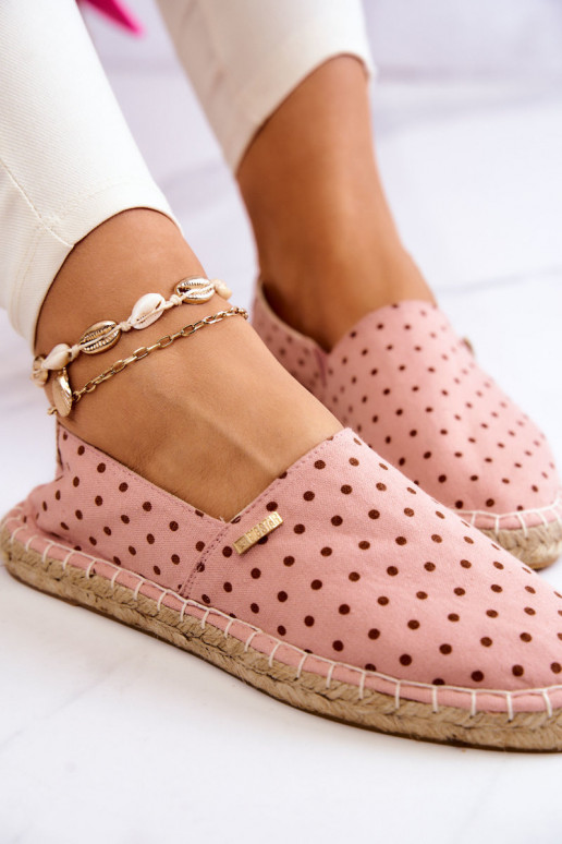 espadrilles met stippen Big Star JJ274869 roze espadrilles met stippen Big Star JJ274869 roze