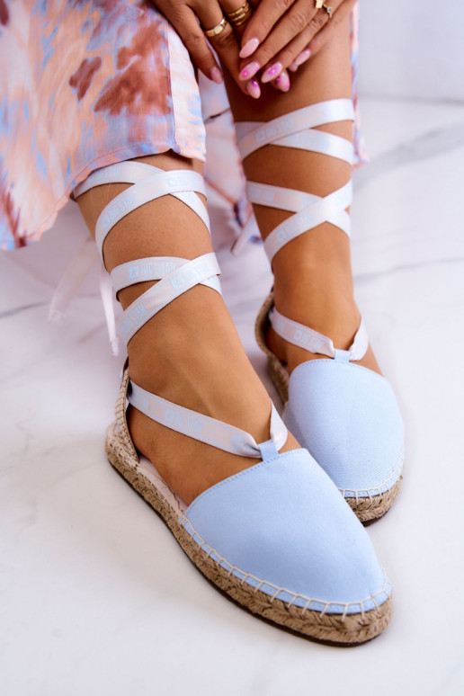 Espadrilles met veters Big Star JJ274863 blauw