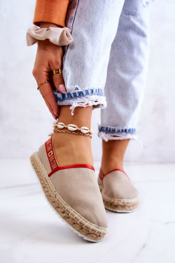 Stoffen espadrilles van het resistente model Big Star JJ274879 beige