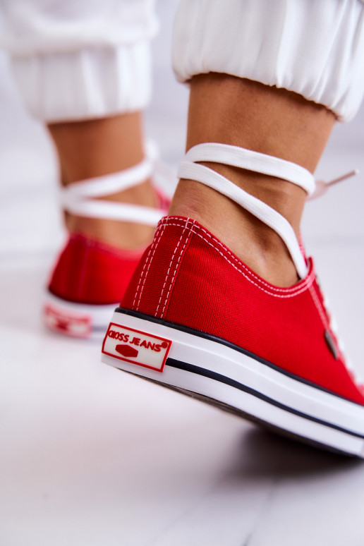 Klassiek model vrijetijdsschoenen Cross Jeans JJ2R4010C rode kleur