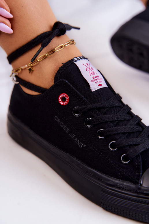 Klassiek model vrijetijdsschoenen Cross Jeans JJ2R4019C zwarte kleur Klassiek model vrijetijdsschoenen Cross Jeans JJ2R4019C zwarte kleur