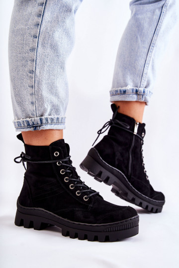 gemaakt van suède Laarzenlaarzen zwart kleur Layden 2