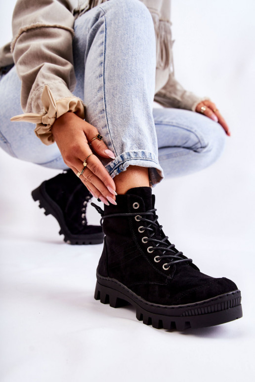 gemaakt van suède Laarzenlaarzen zwart kleur Layden gemaakt van suède Laarzenlaarzen zwart kleur Layden