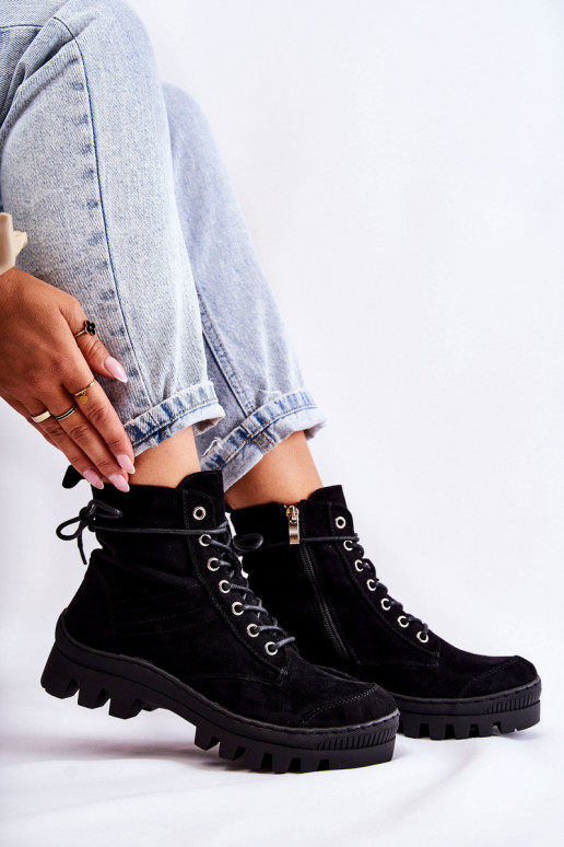 gemaakt van suède Laarzenlaarzen zwart kleur Layden gemaakt van suède Laarzenlaarzen zwart kleur Layden