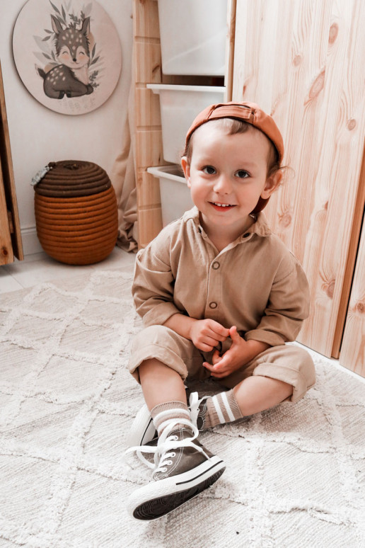 Kindervrijetijdsschoenen met zool in kaki kleur Filemon Kindervrijetijdsschoenen met zool in kaki kleur Filemon