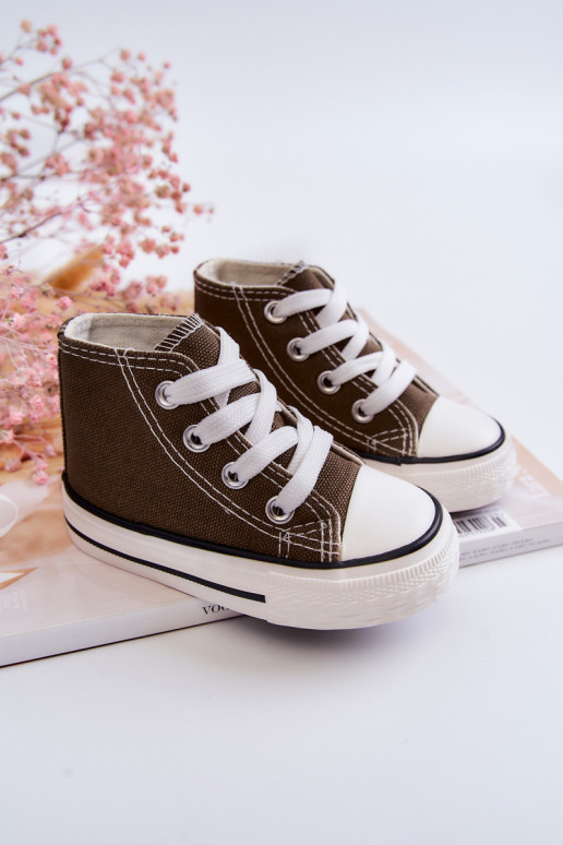 Kindervrijetijdsschoenen met zool in kaki kleur Filemon Kindervrijetijdsschoenen met zool in kaki kleur Filemon