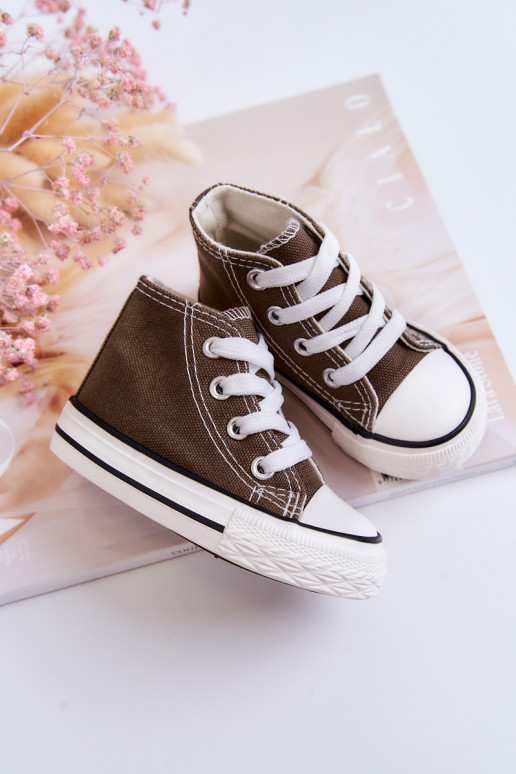 Kindervrijetijdsschoenen met zool in kaki kleur Filemon Kindervrijetijdsschoenen met zool in kaki kleur Filemon