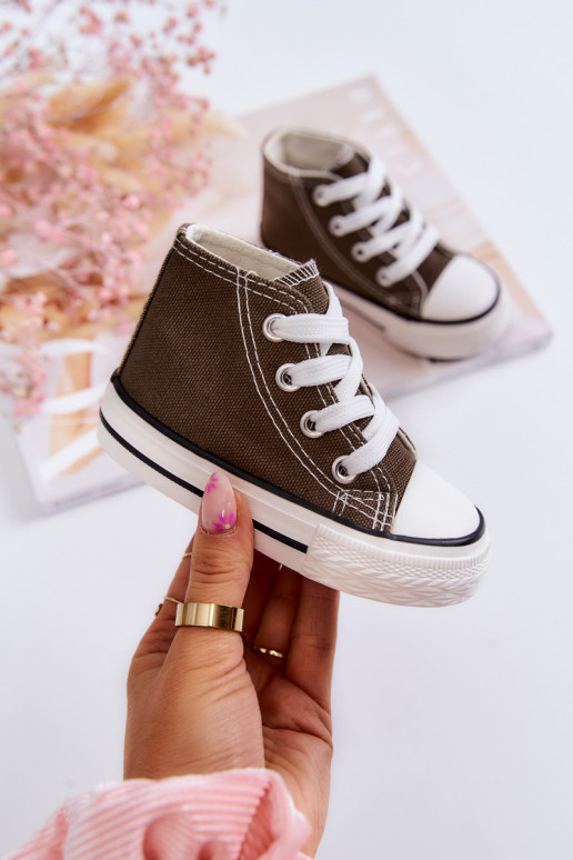 Kindervrijetijdsschoenen met zool in kaki kleur Filemon Kindervrijetijdsschoenen met zool in kaki kleur Filemon