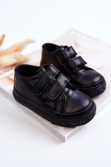 Kindersneakers vrijetijdsschoenen met zelfklevende sluitingen in de kleur Foster zwart 2