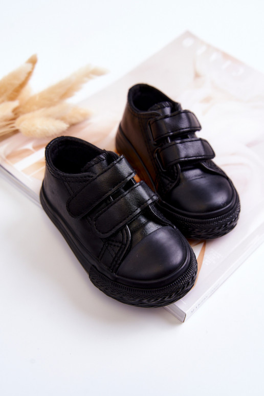 Kindersneakers vrijetijdsschoenen met zelfklevende sluitingen in de kleur Foster zwart Kindersneakers vrijetijdsschoenen met zelfklevende sluitingen in de kleur Foster zwart