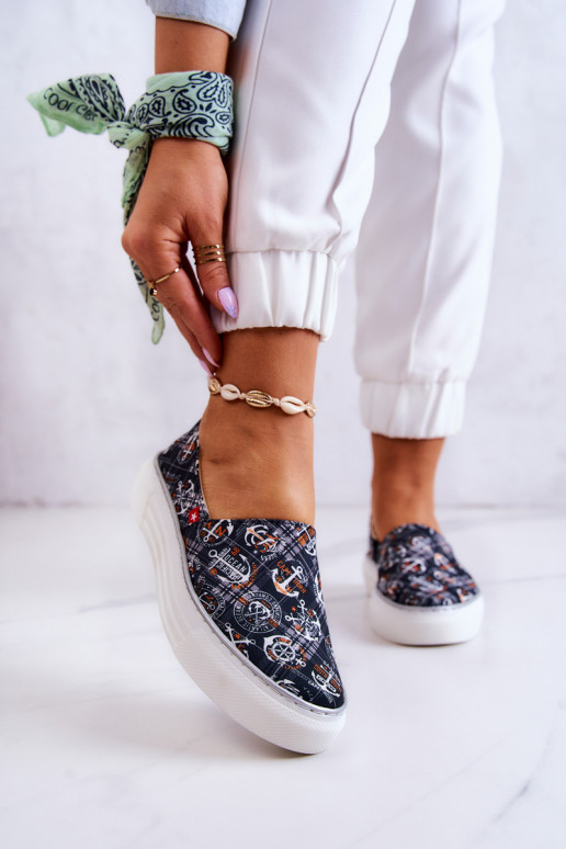 Sneakers Slip-on Memory Foam Big Star JJ276012 zwarte kleur