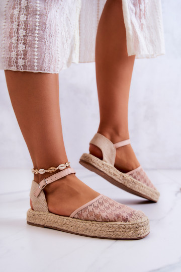 Espadrilles met gespen Naakt Charlene