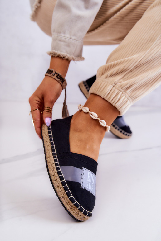 Stijlvolle instapespadrilles Big Star JJ274963 zwart