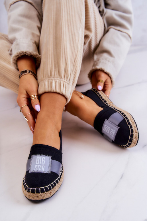 Stijlvolle instapespadrilles Big Star JJ274963 zwart