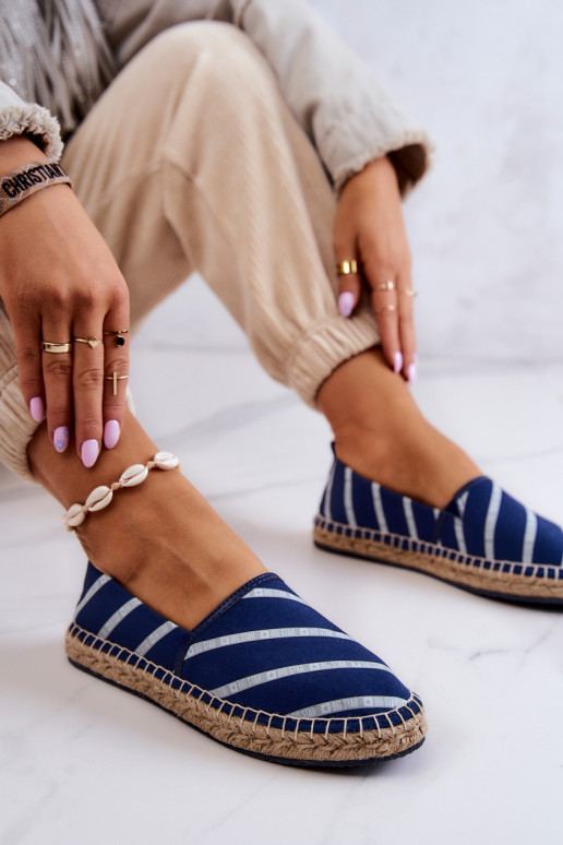 Klassiek model espadrilles Big Star JJ274960 donkerblauw Klassiek model espadrilles Big Star JJ274960 donkerblauw