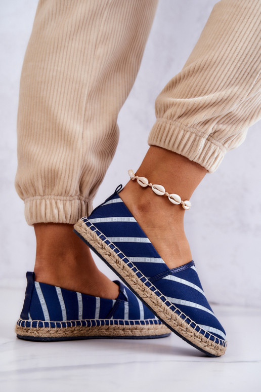 Klassiek model espadrilles Big Star JJ274960 donkerblauw Klassiek model espadrilles Big Star JJ274960 donkerblauw