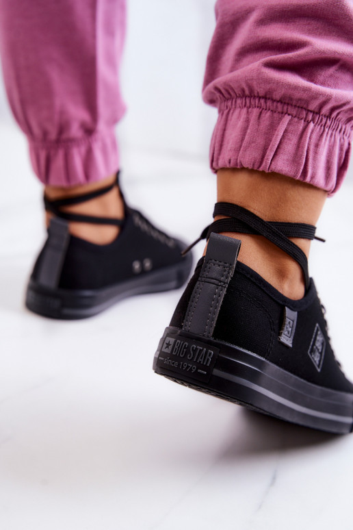 Klassiek model platte schoenen Big Star JJ274257 kleur zwart