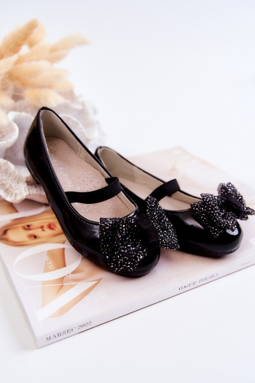 Ballerinaschoenen met linten in de kleur zwart Zolly Ballerinaschoenen met linten in de kleur zwart Zolly