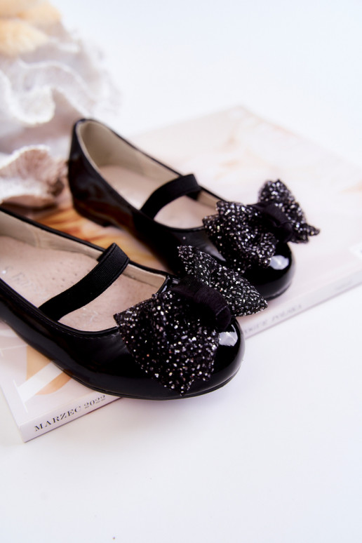 Ballerinaschoenen met linten in de kleur zwart Zolly Ballerinaschoenen met linten in de kleur zwart Zolly