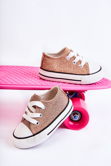 Casual kinderschoenen met bandjes in roségouden kleur Wella 2