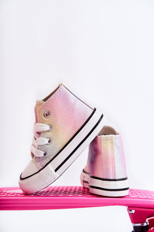 Witte sneakers met zool in diverse kleuren Blanka