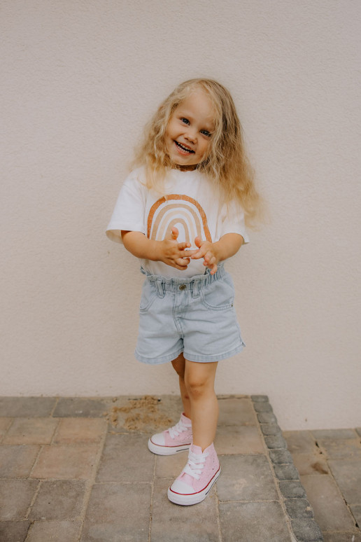 Kindervrijetijdsschoenen met een hak roze kleur Mona Kindervrijetijdsschoenen met een hak roze kleur Mona