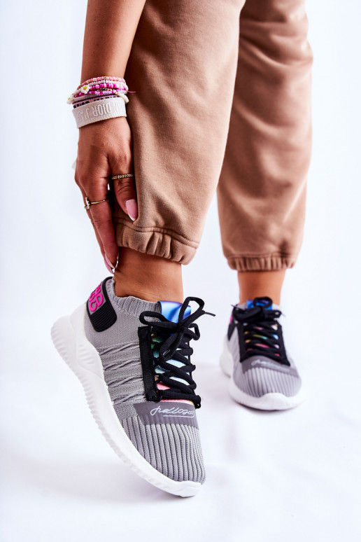 Klayra schoenen van het sneakermodel in grijze kleur Klayra schoenen van het sneakermodel in grijze kleur