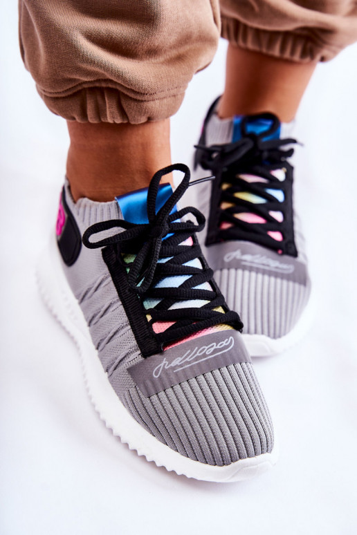 Klayra schoenen van het sneakermodel in grijze kleur Klayra schoenen van het sneakermodel in grijze kleur