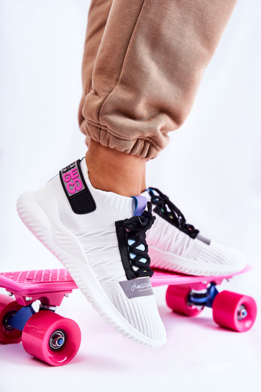 Witte kleur Klayra schoenen van het sneakermodel Witte kleur Klayra schoenen van het sneakermodel