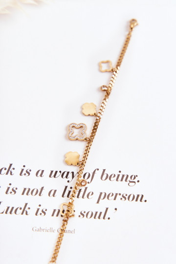 Armband met mooie details in goudkleur