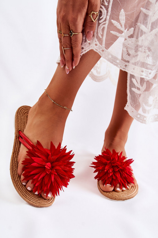 Slippers rode kleur Eviana Slippers rode kleur Eviana