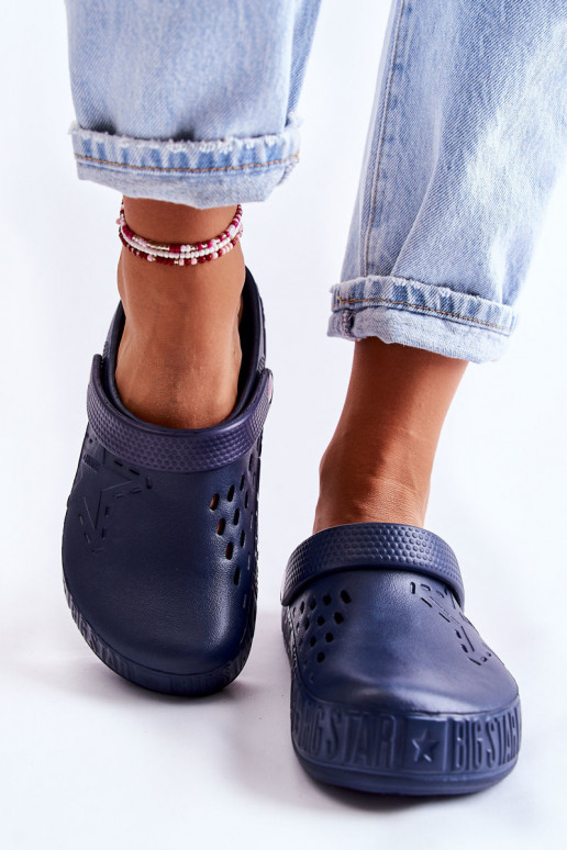 Lichte pantoffels Big Star II275002 donkerblauw