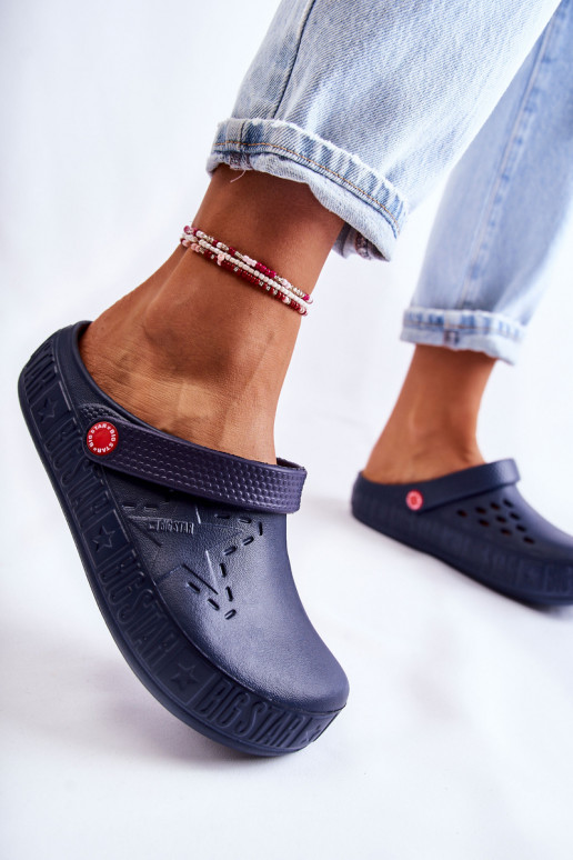 Lichte pantoffels Big Star II275002 donkerblauw