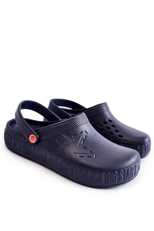 Lichte pantoffels Big Star II175002 donkerblauw