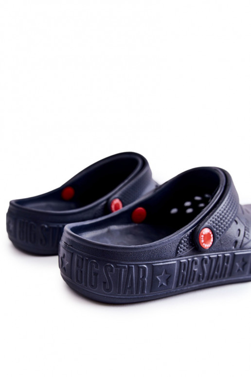 Lichte pantoffels Big Star II175002 donkerblauw