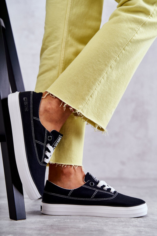 Stoffen sneakers i Big Star KK274019 zwart Stoffen sneakers i Big Star KK274019 zwart