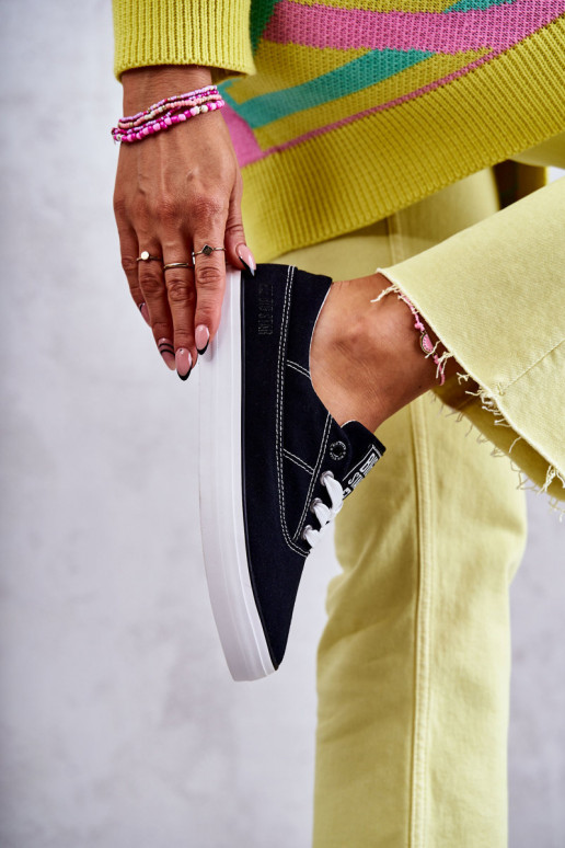 Stoffen sneakers i Big Star KK274019 zwart Stoffen sneakers i Big Star KK274019 zwart