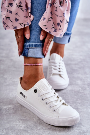 sneakers met platte zolen Big Star KK274010 witte kleur