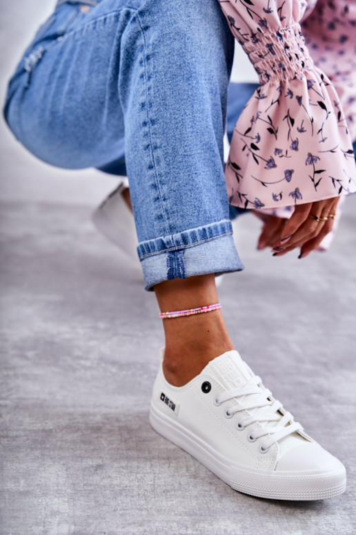 sneakers met platte zolen Big Star KK274010 witte kleur sneakers met platte zolen Big Star KK274010 witte kleur