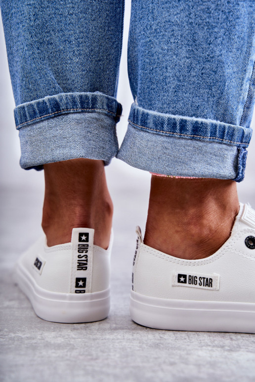 sneakers met platte zolen Big Star KK274010 witte kleur sneakers met platte zolen Big Star KK274010 witte kleur