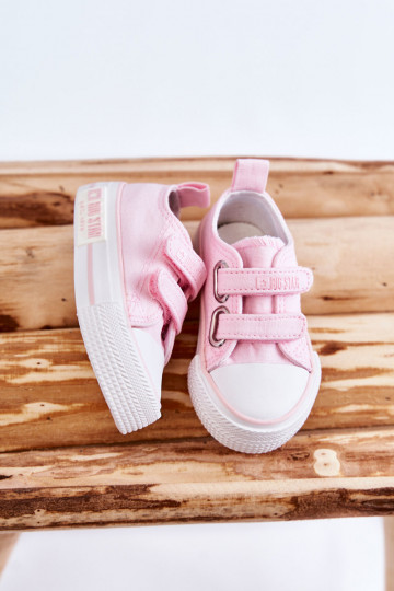 Vrijetijdsschoenen voor kinderen met zelfklevende sluiting BIG STAR KK374077 roze 2
