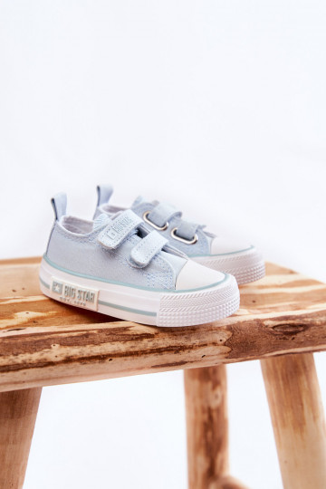 Vrijetijdsschoenen voor kinderen met zelfklevende sluitingen BIG STAR KK374078 blauwe kleur