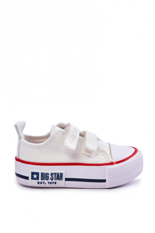 Vrijetijdsschoenen voor kinderen met zelfklevende sluitingen BIG STAR KK374079 witte kleur Vrijetijdsschoenen voor kinderen met zelfklevende sluitingen BIG STAR KK374079 witte kleur