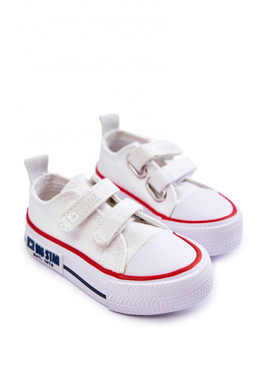 Vrijetijdsschoenen voor kinderen met zelfklevende sluitingen BIG STAR KK374079 witte kleur Vrijetijdsschoenen voor kinderen met zelfklevende sluitingen BIG STAR KK374079 witte kleur
