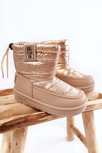 Kindersnowboots Big Star KK374221 beige-gouden kleur