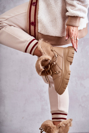 verwarmde Laarzen schoenen beige kleur Charles 2