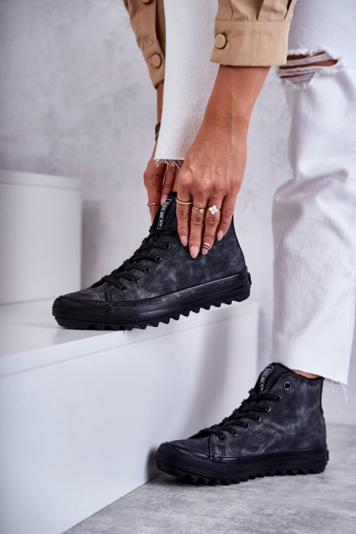 Vrijetijdsschoenen Big Star verwarmde zwarte kleur GG274069 Vrijetijdsschoenen Big Star verwarmde zwarte kleur GG274069